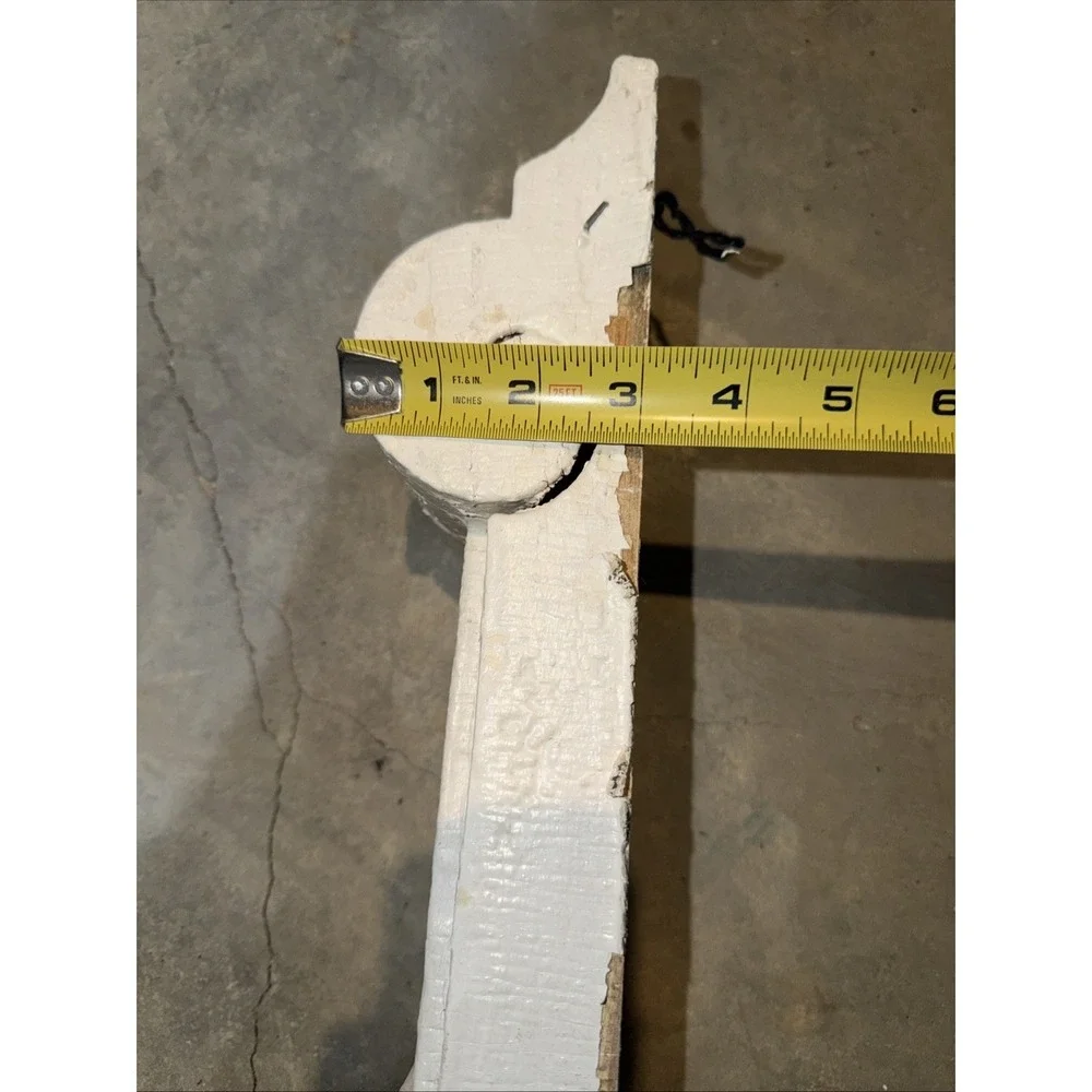 Pair Of 25in antique White wooden‎ corbels Vintage